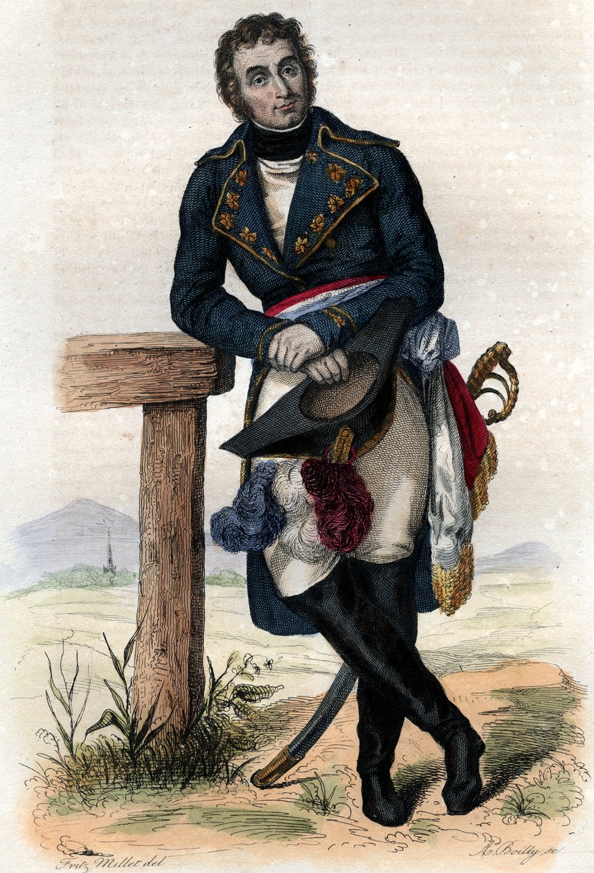Portrait of Andre Massena, 1st Duc de Rivoli, 1st Prince dEssling, French military commander by French School