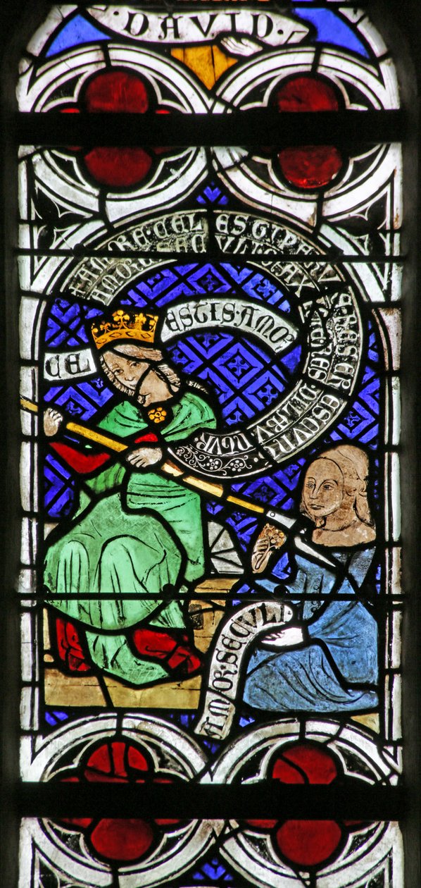 Window Depicting Psychomachia: Love Divine and Earthly Love by French School