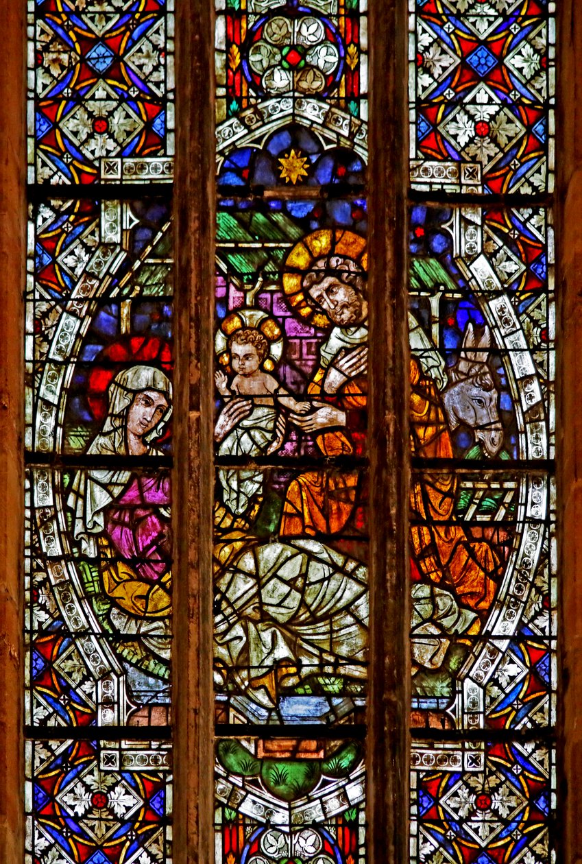 Window depicting the Nativity by French School