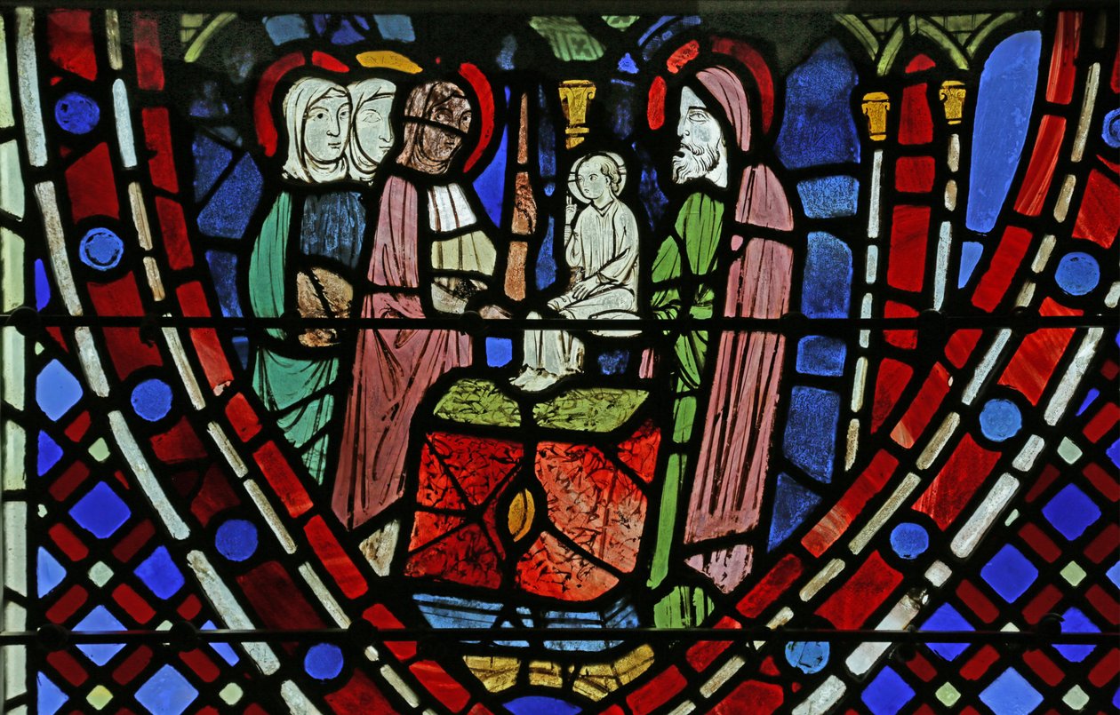 Window depicting the Presentation in the Temple by French School