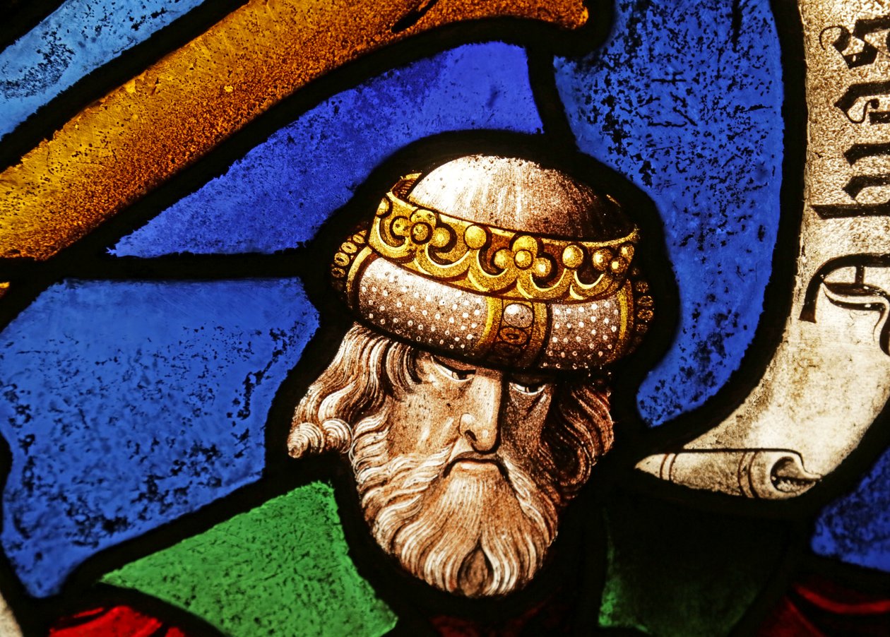 Window depicting the Tree of Jesse: Abias by French School