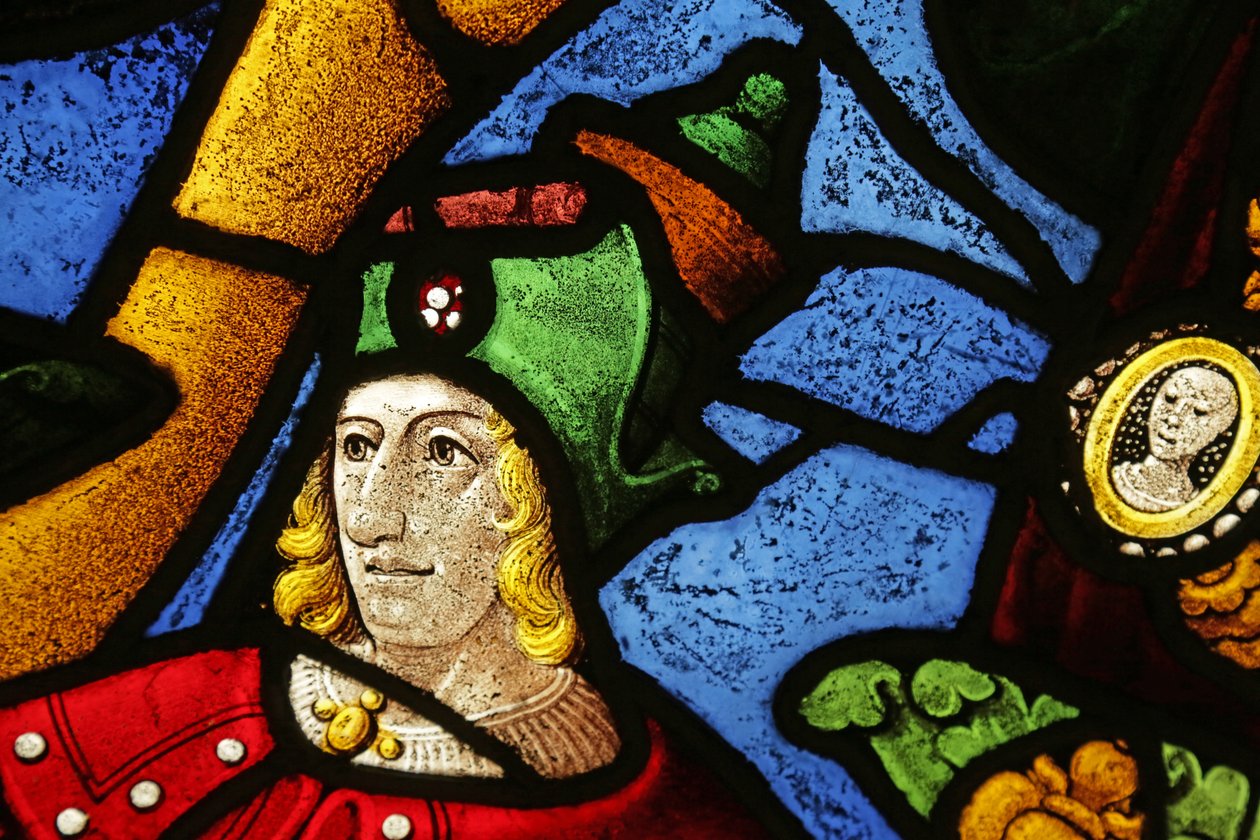 Window depicting the Tree of Jesse: a Prophet by French School
