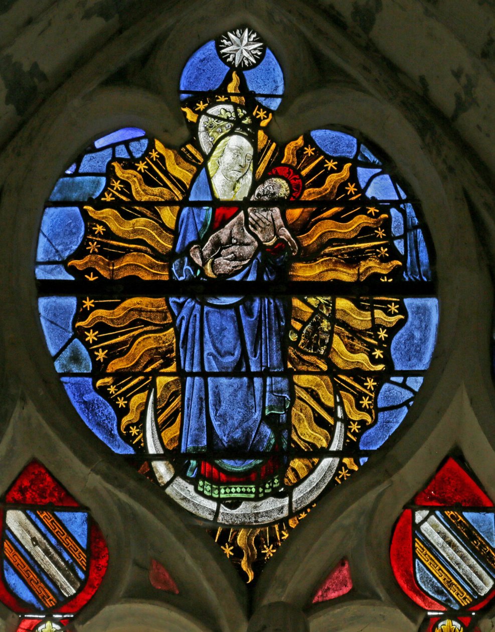 Window depicting the Woman Clothed with the Sun and with the Moon under her Feet from the Book of Saint John