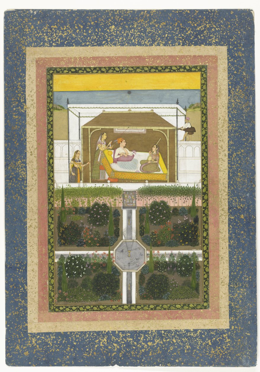 Prince in a garden, c.1775-99 by Indian School
