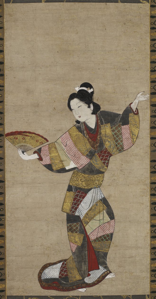 Dancer with Fan, c. 1640-1650 by Japanese School