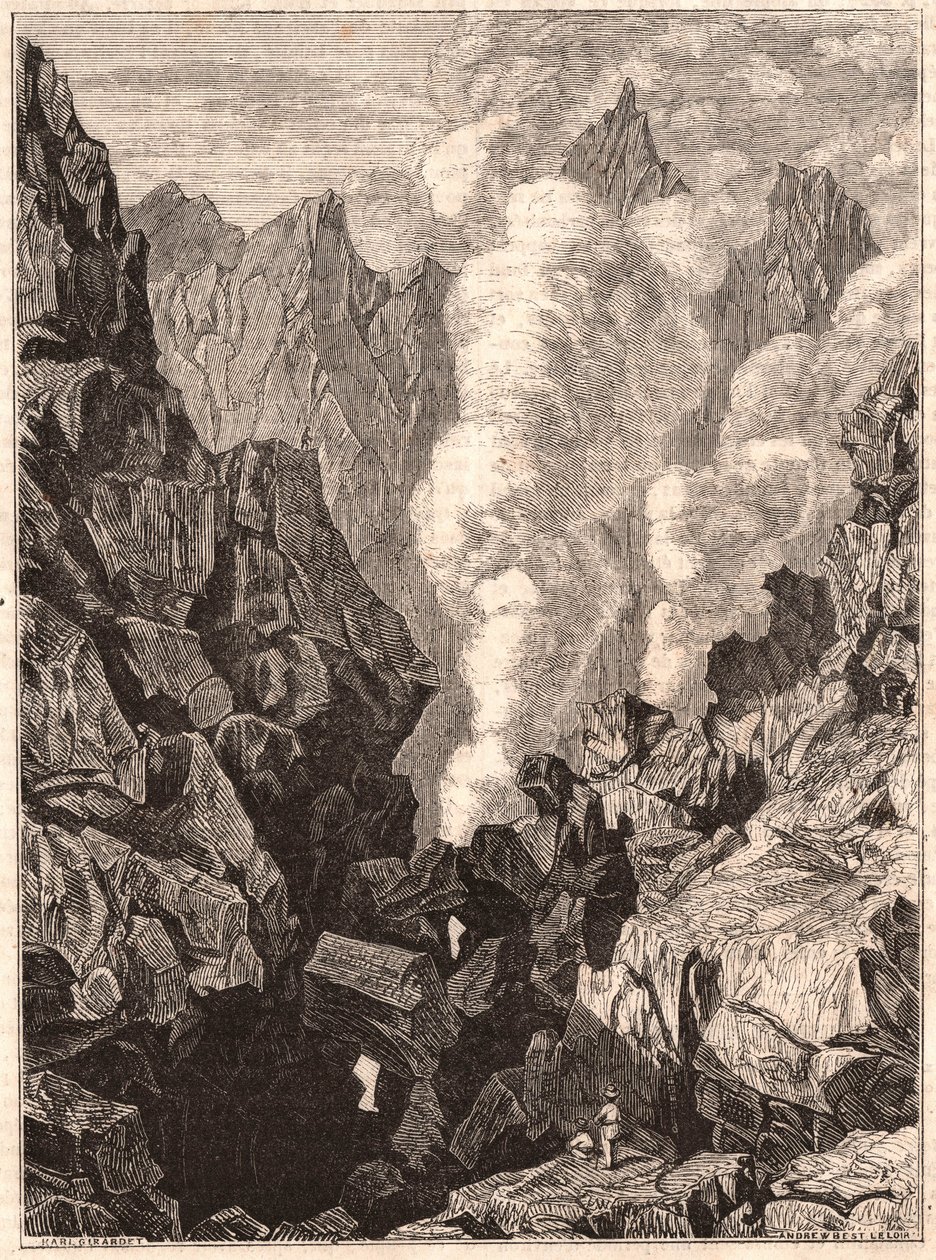 View of the crater of the Grande Soufrière volcano in Guadeloupe by Unknown