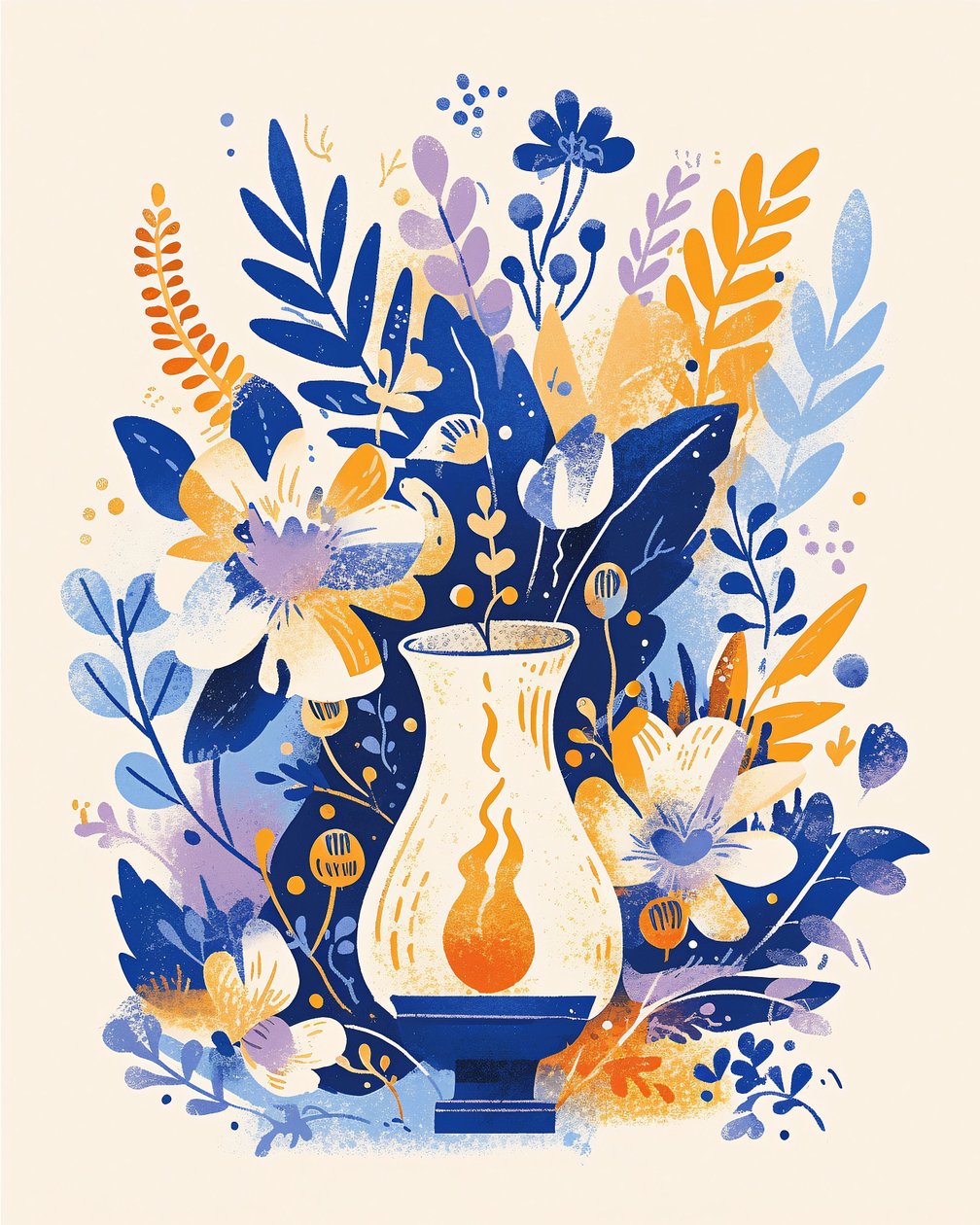 Cute Retro Floral Ghost Home Decoration by F. Abderrahim