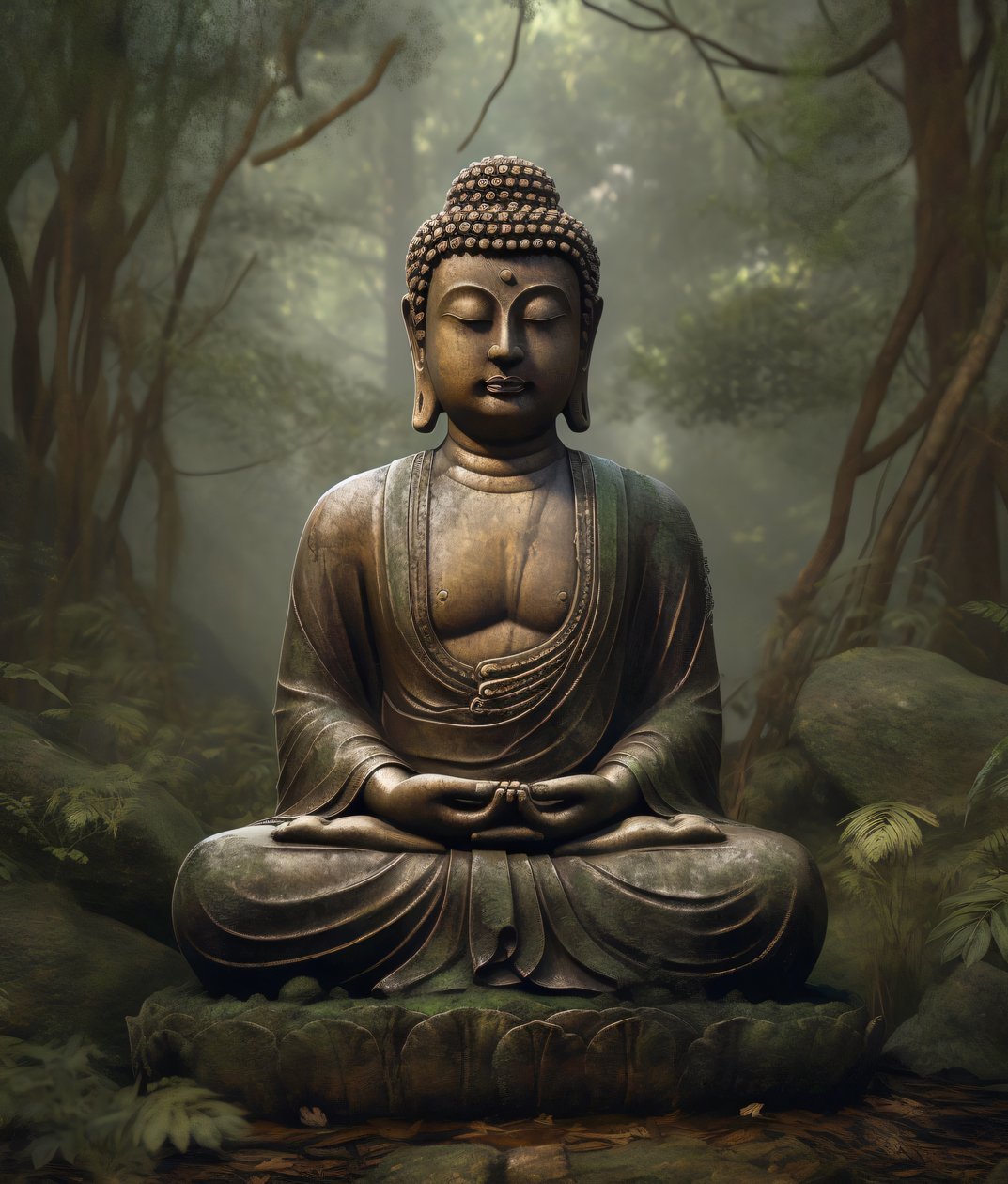 Spiritual Buddhist Decoration, Peaceful Meditation by F. Abderrahim