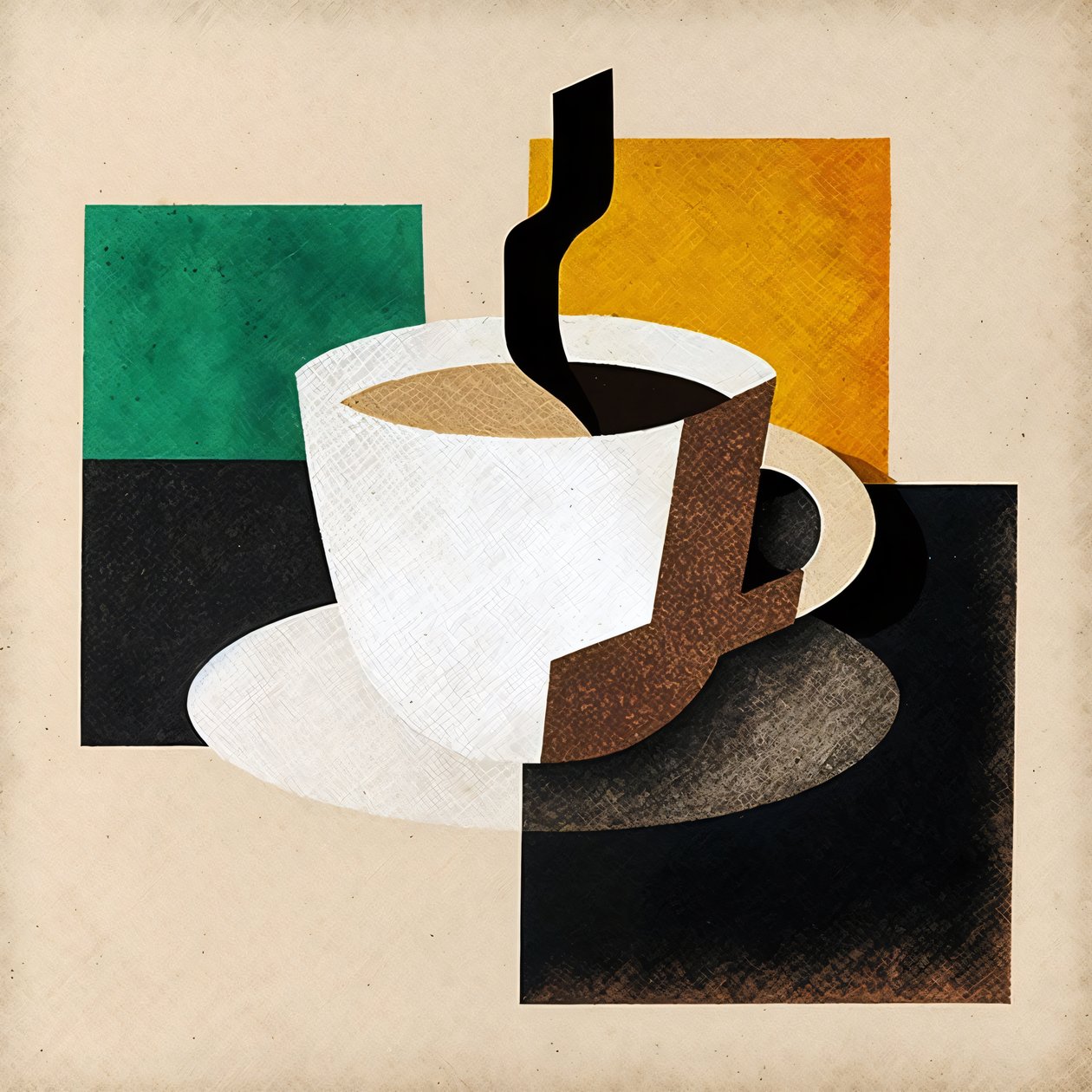 Boho Coffee Minimalist Art by F. Abderrahim