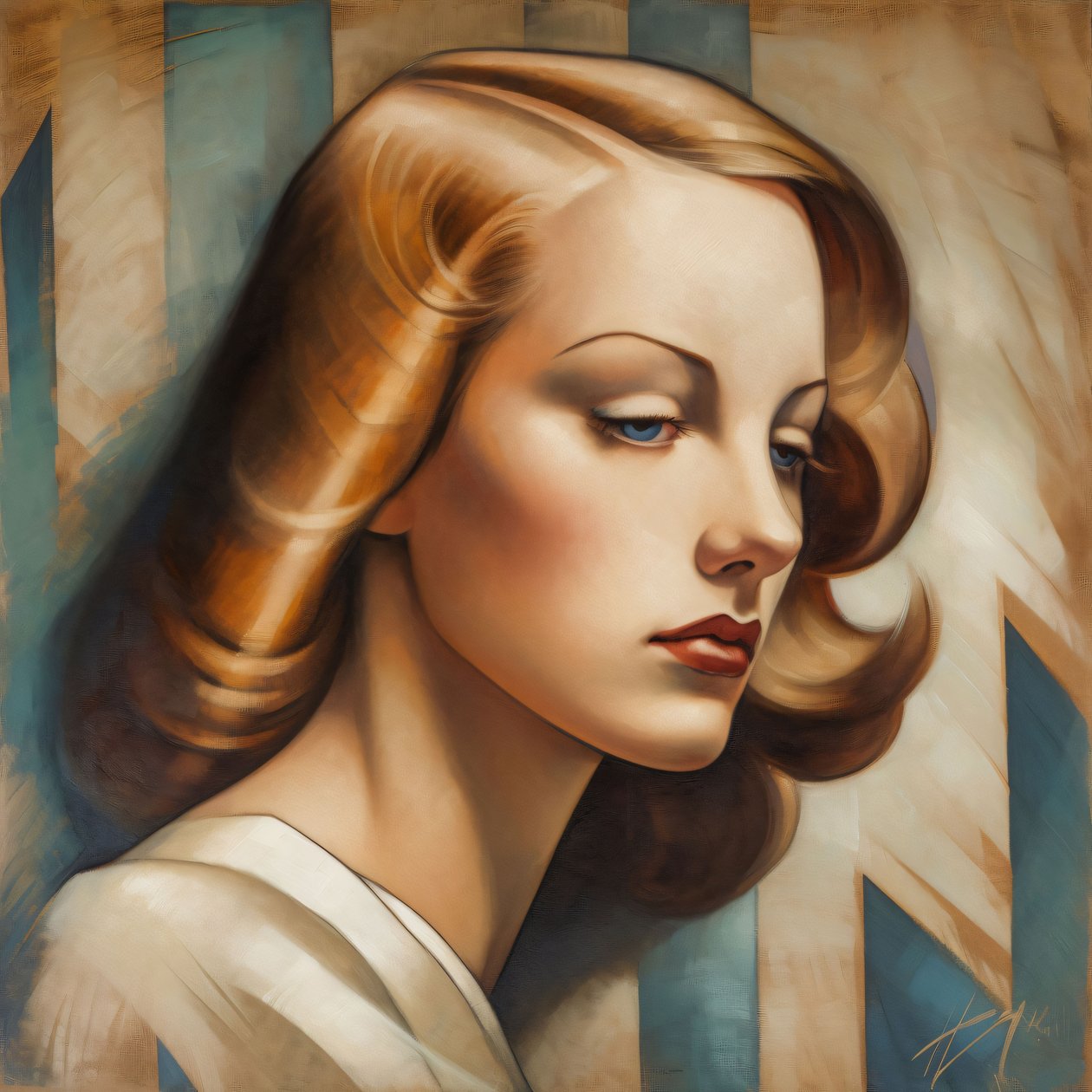 Young Pink Punk Woman Portrait by F. Abderrahim