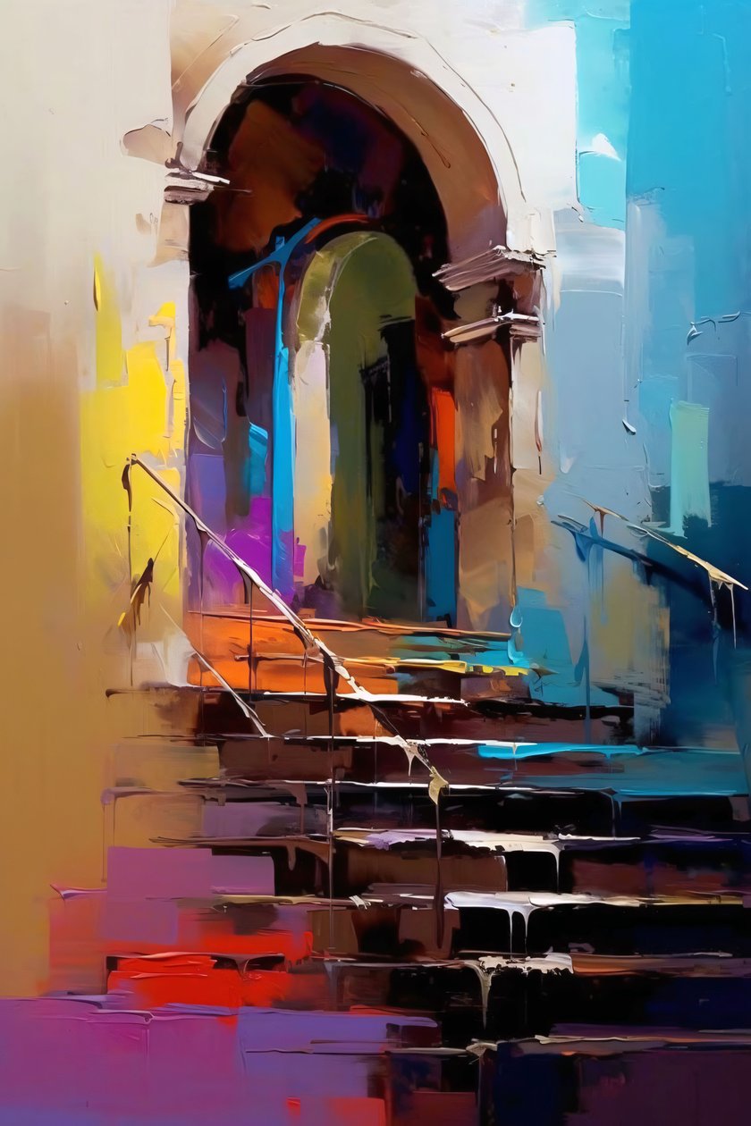 Abstract architectural composition by F. Abderrahim
