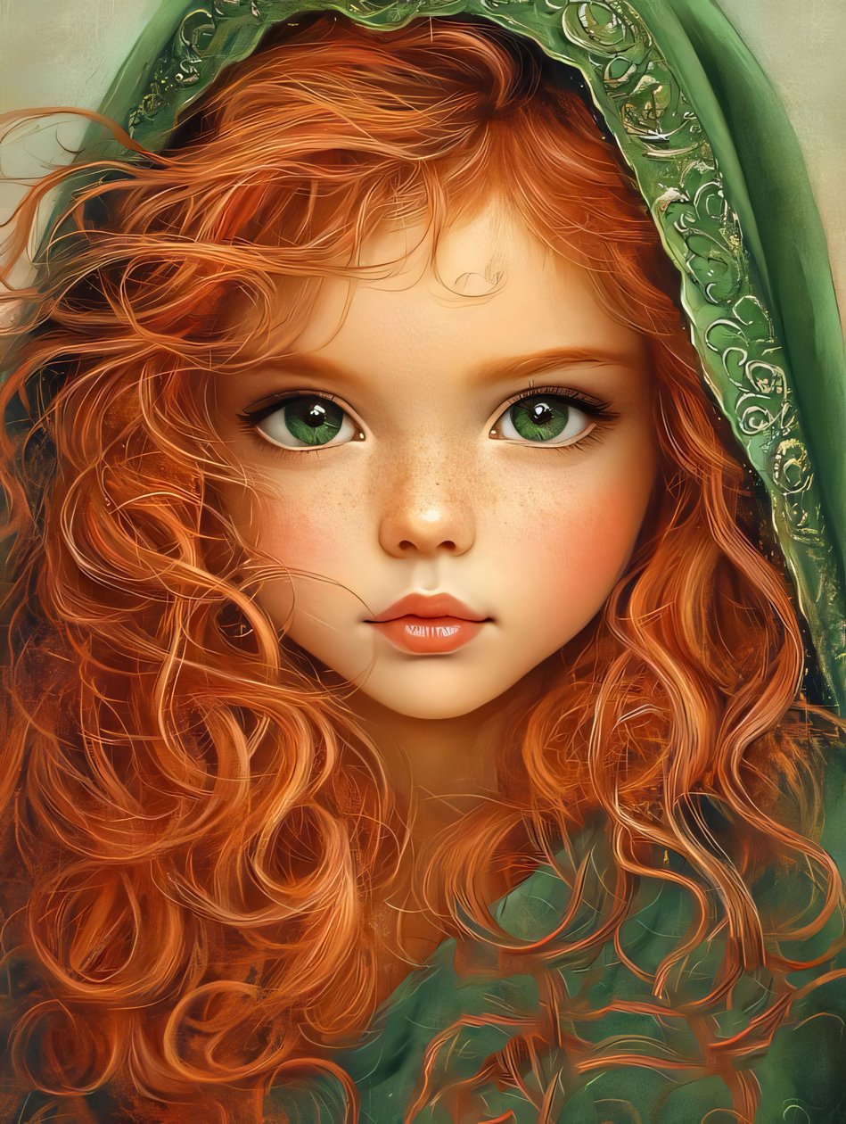 Beautiful girl with red hair by F. Abderrahim