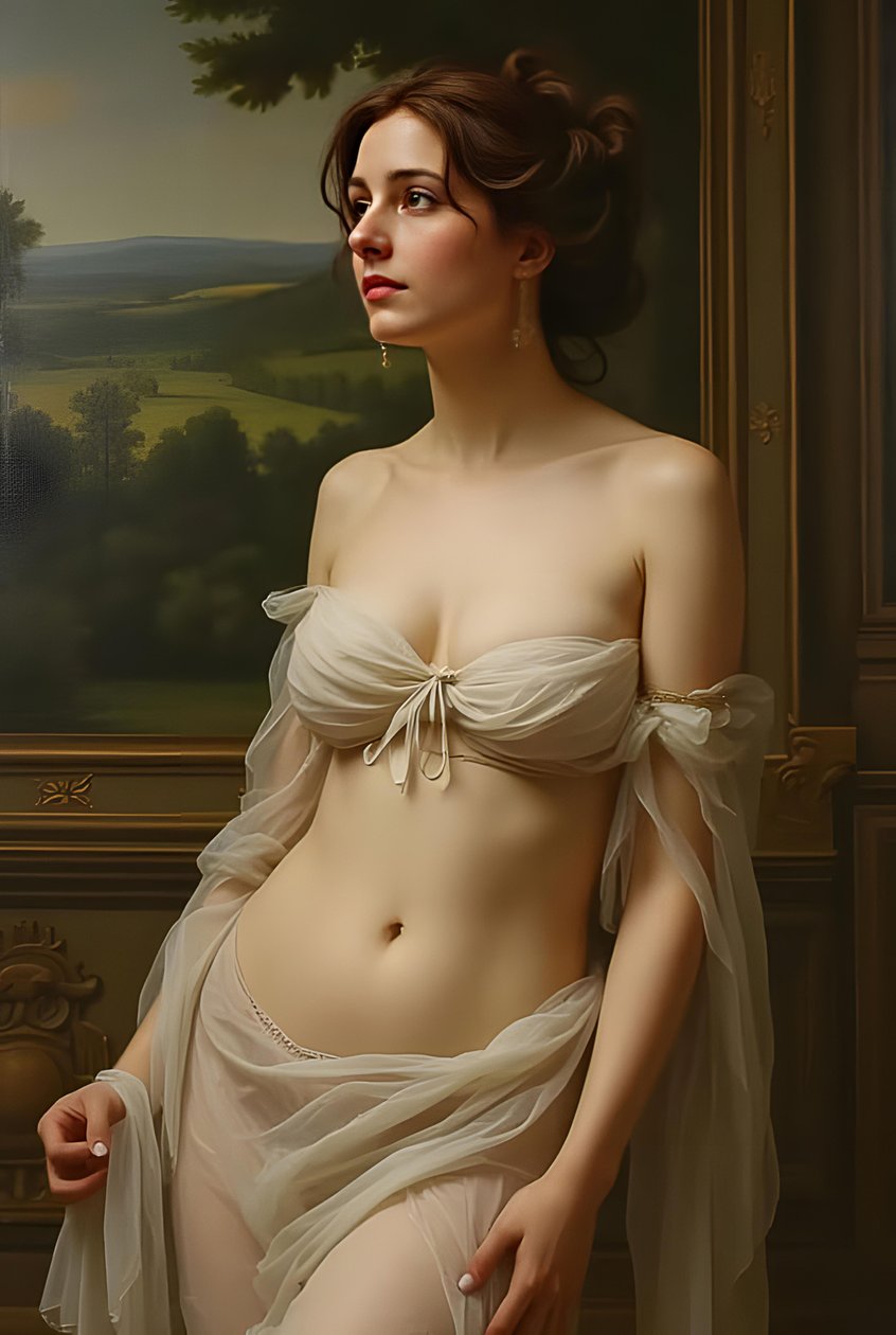 Beautiful Chestnut Hair Woman, Aphrodite by F. Abderrahim