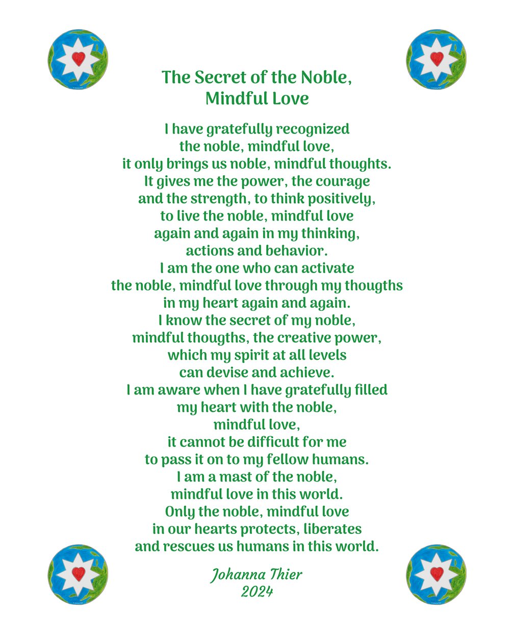 The Secret of the Noble, Mindful Love by Johanna Thier
