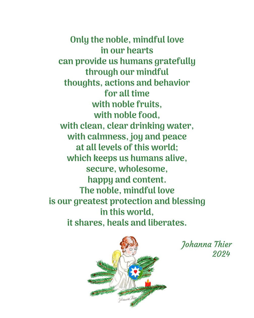 The Angel of the Mindful Love by Johanna Thier