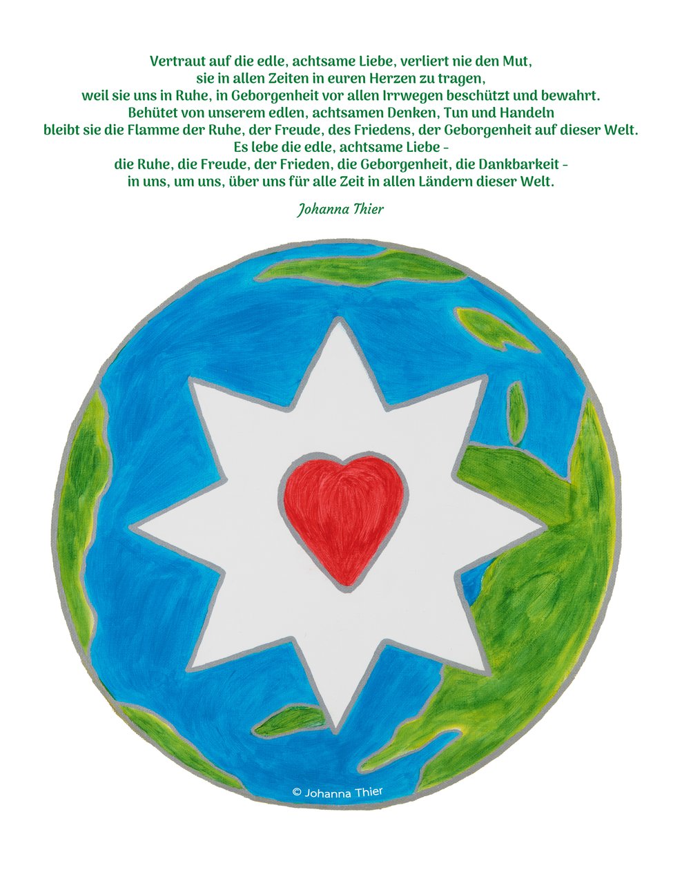 The Star of Noble, Mindful Love for All People of This World by Johanna Thier