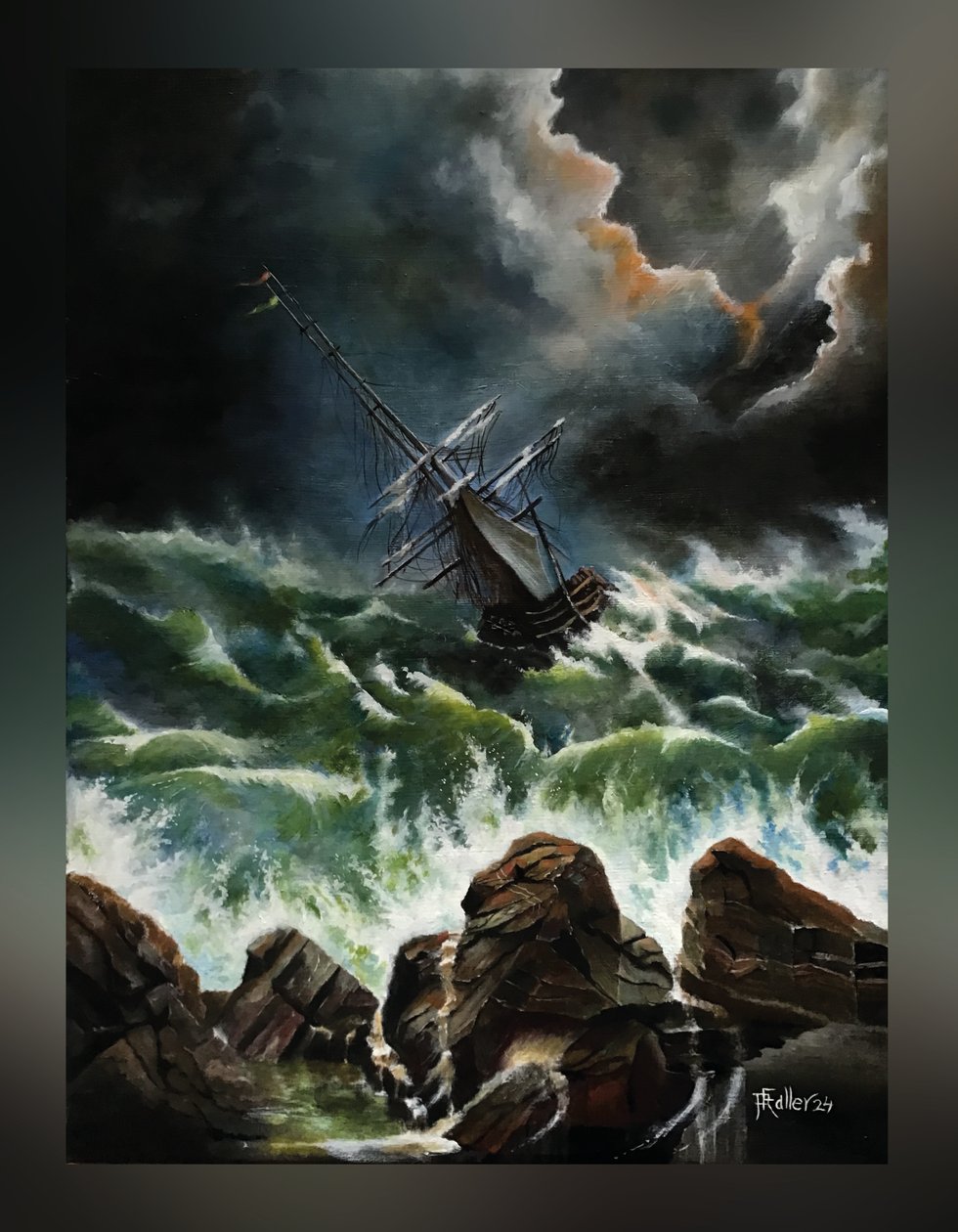 Dance on the Abyss (Stormy Sea) by Faller Rüdiger - Tician