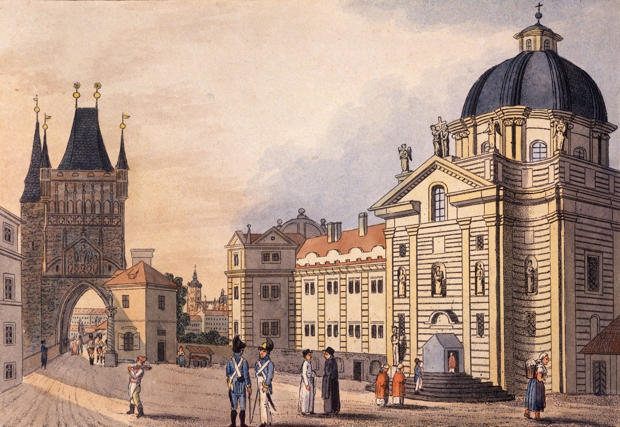 Krizovnicke namesti (Square of the Knights of the Cross), Prague by A. & Berka, Johann Gustav