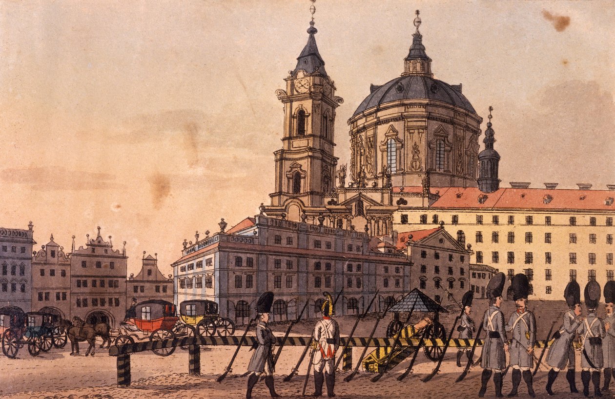 Malostranské (Little Quarter) Square (lower part) by A. and Berka, Johann Gustav