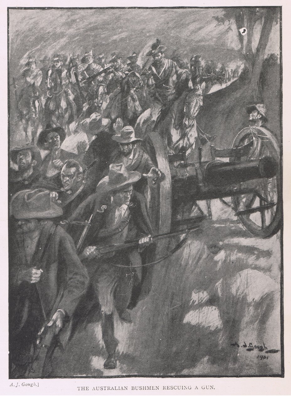 Australian bushmen rescue a gun by A. J. Gough