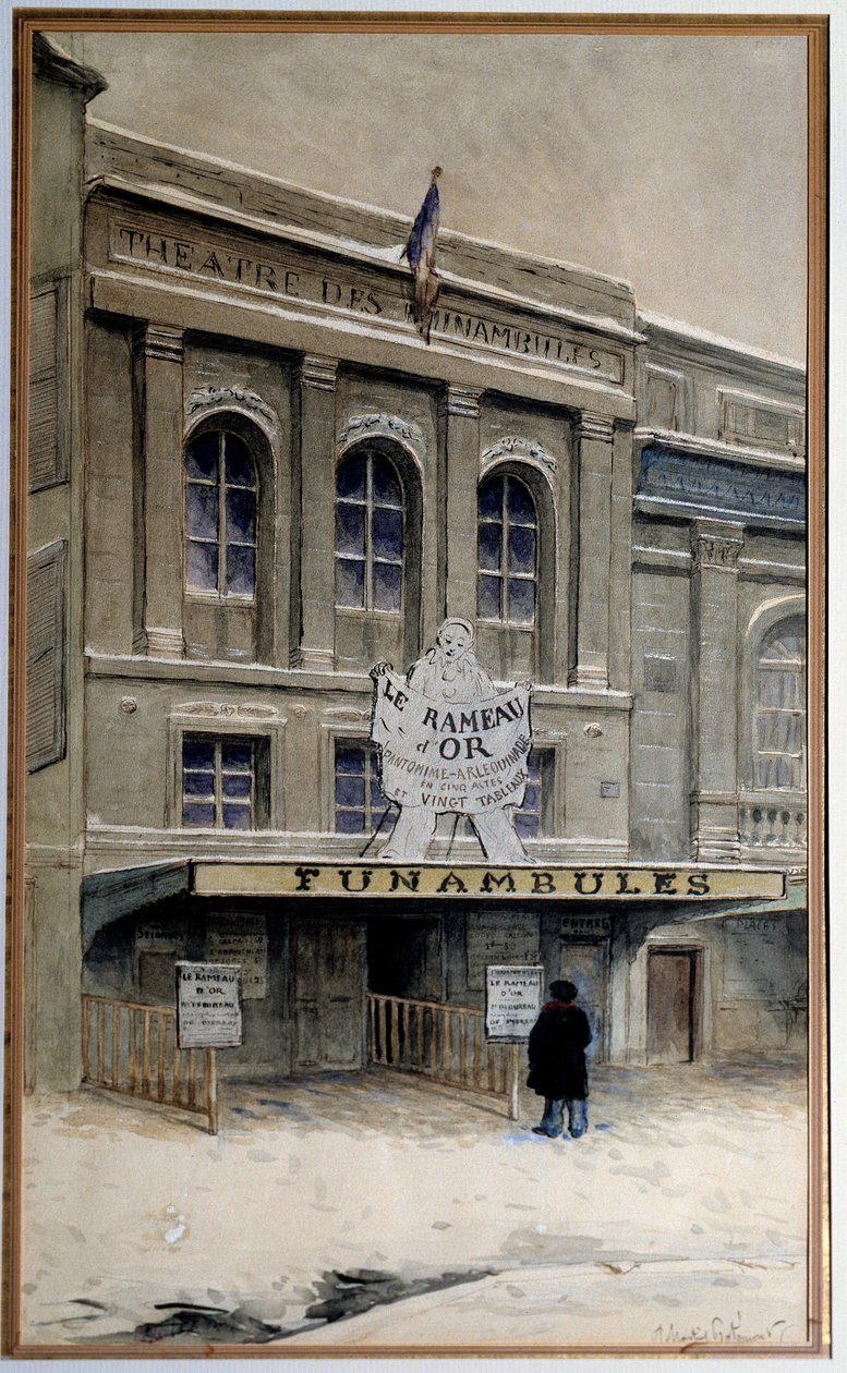 View of the Theatre des Funambules on the Boulevard du Crime by A.P. Martial