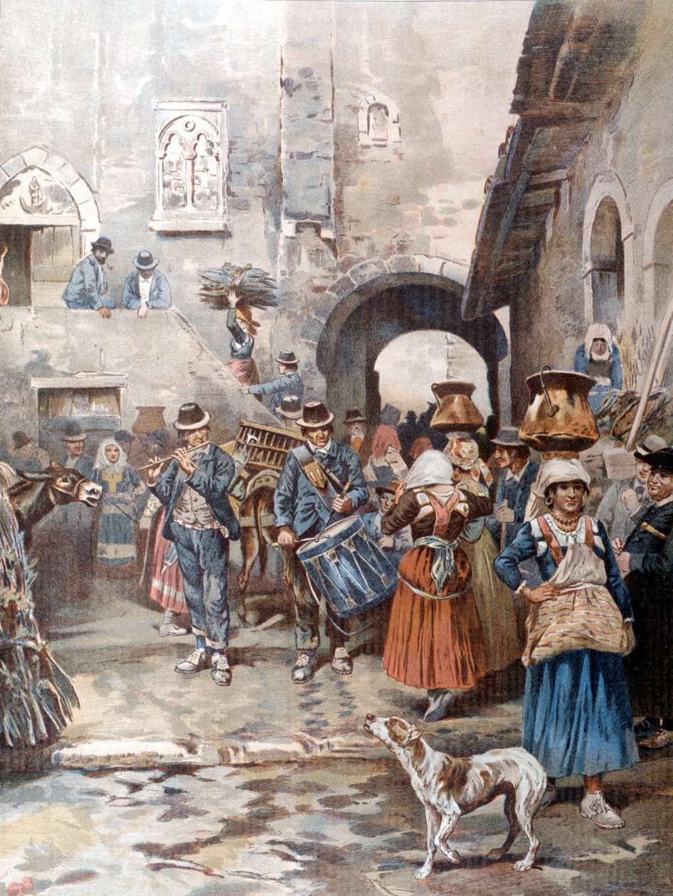Christmas Eve in the Roman countryside 100 years ago. by A. Coleman