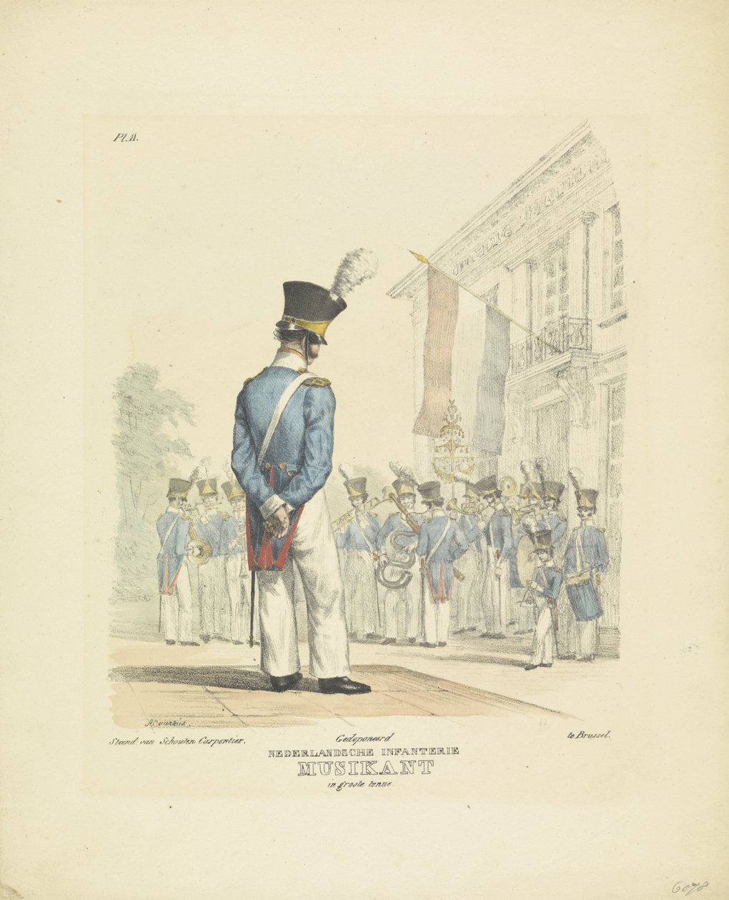 Musician in Full Uniform by A. Courtois