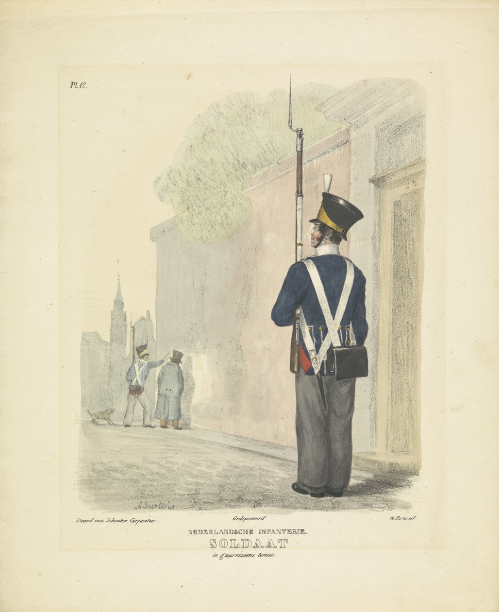 Soldier in Garrison Uniform, 1820-1825 by A. Courtois