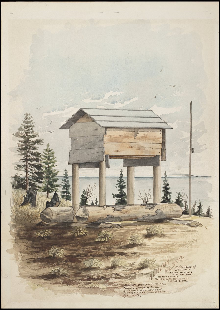 Drawings Depicting the Burial Place of 