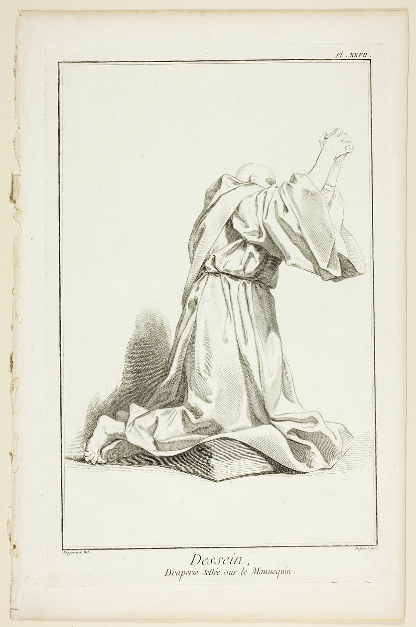 Design: Drapery Arranged On a Model, from Encyclopédie by A. J. Defehrt