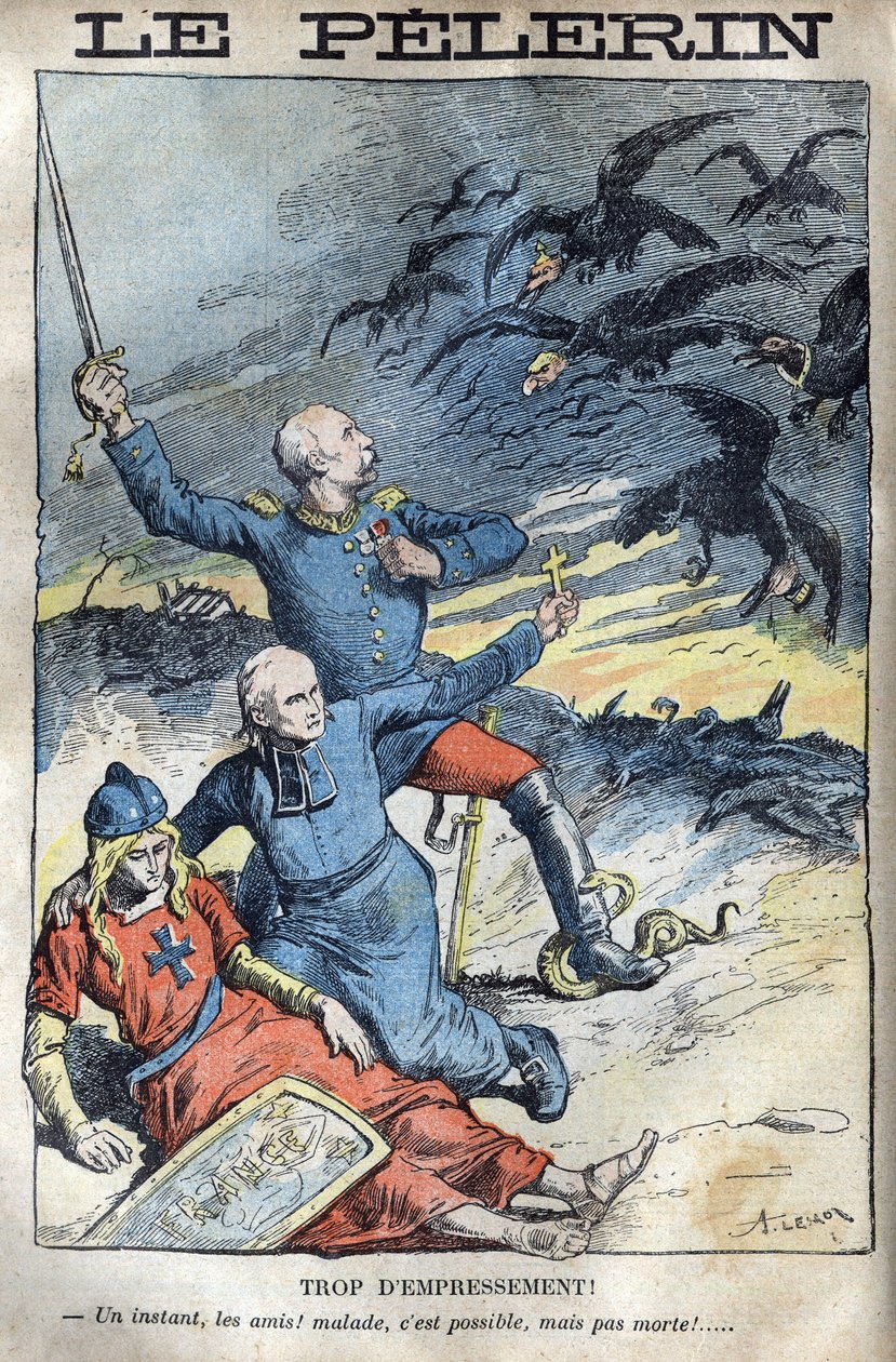 Dreyfus case. Too hasty: the clergymen and the army defend France by Jewish vultures and prevaricating judges by A Lemot