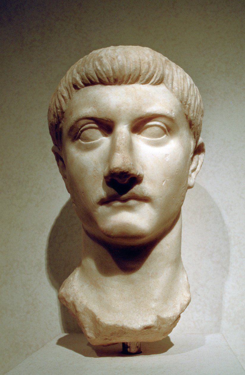 Head of the Roman Emperor Tiberius by A. Lorenzini