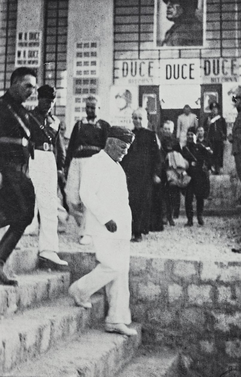 Album: Duce: Benito Mussolini during an Official Visit in Sicily (b/w photo) by A. Scarlata