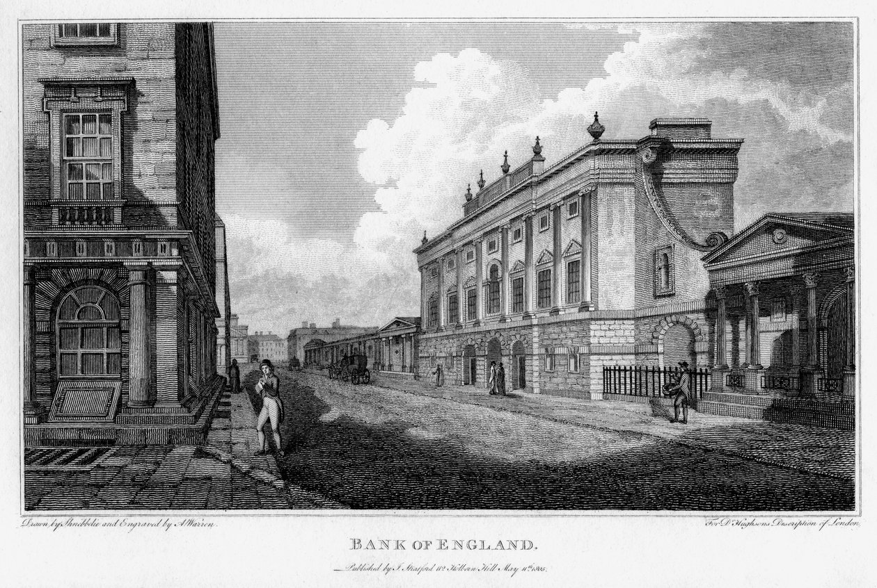 Bank of England, City of London, 1805 by A Warren