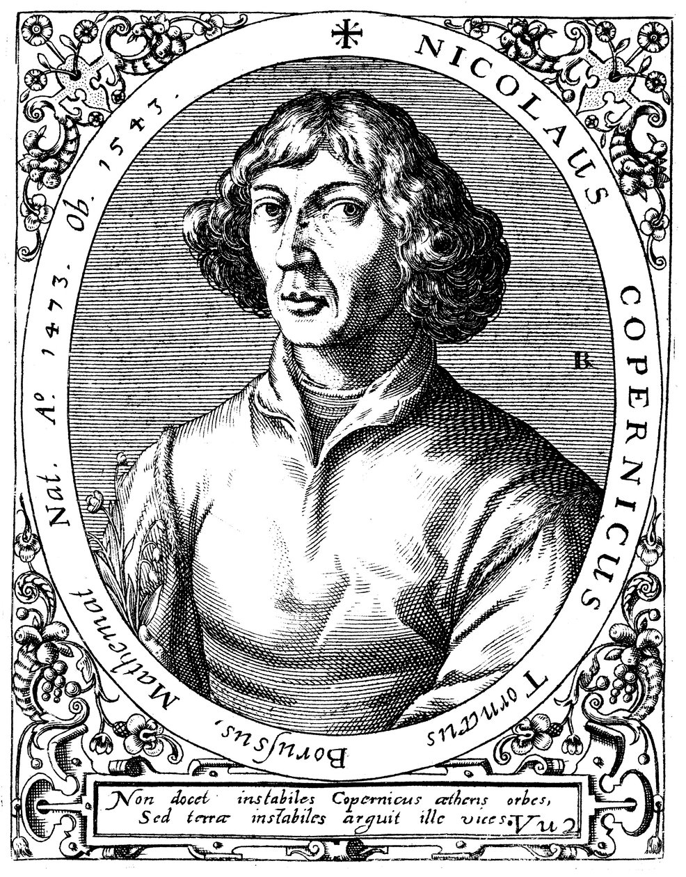 Nicolas Copernicus, Polish astronomer, 1645 by A. de Bry