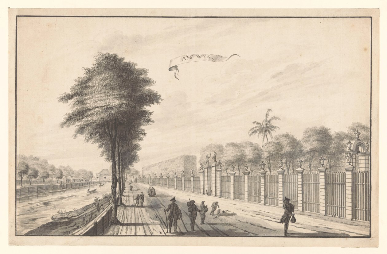 The Post Rijswijk Seen from Noordwijk by A. de Nelly (attributed to)