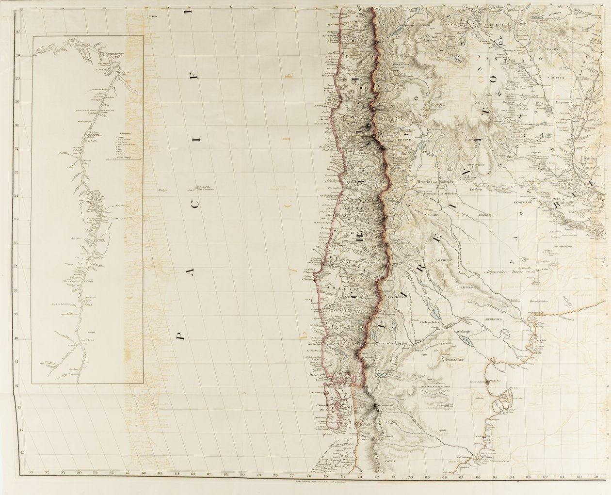 Outlines of the Physical and Political Divisions of South America by Aaron Arrowsmith