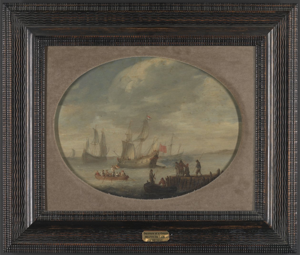 Armed Merchantmen off the Dutch Coast Preparing to Set Sail by Abraham de Verwer