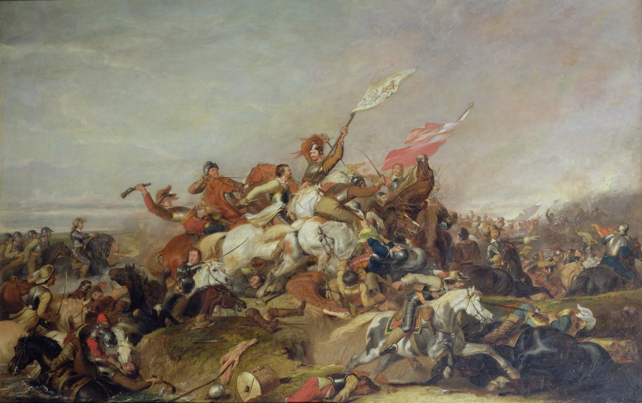 The Battle of Marston Moor in 1644 by Abraham Cooper