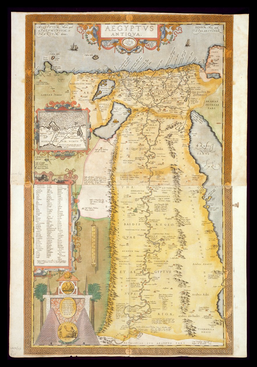 Map of Ancient Egypt by Abraham Ortelius