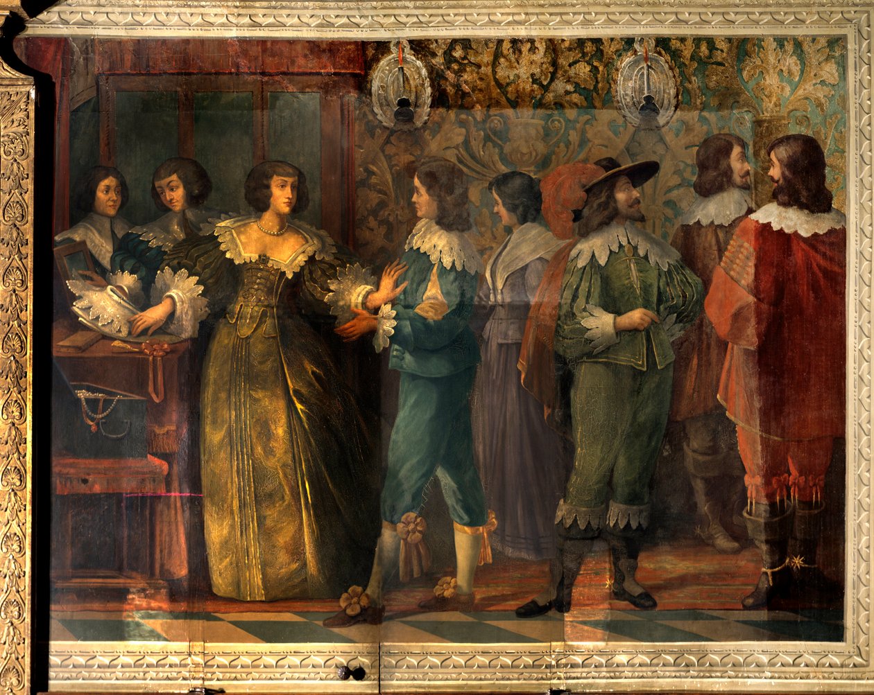 Scene of the life of Charles de Valois, Duke of Angouleme - Party scene given on the occasion of the marriage of Charles de Valois with his second wife in 1644 by Abraham (after) Bosse
