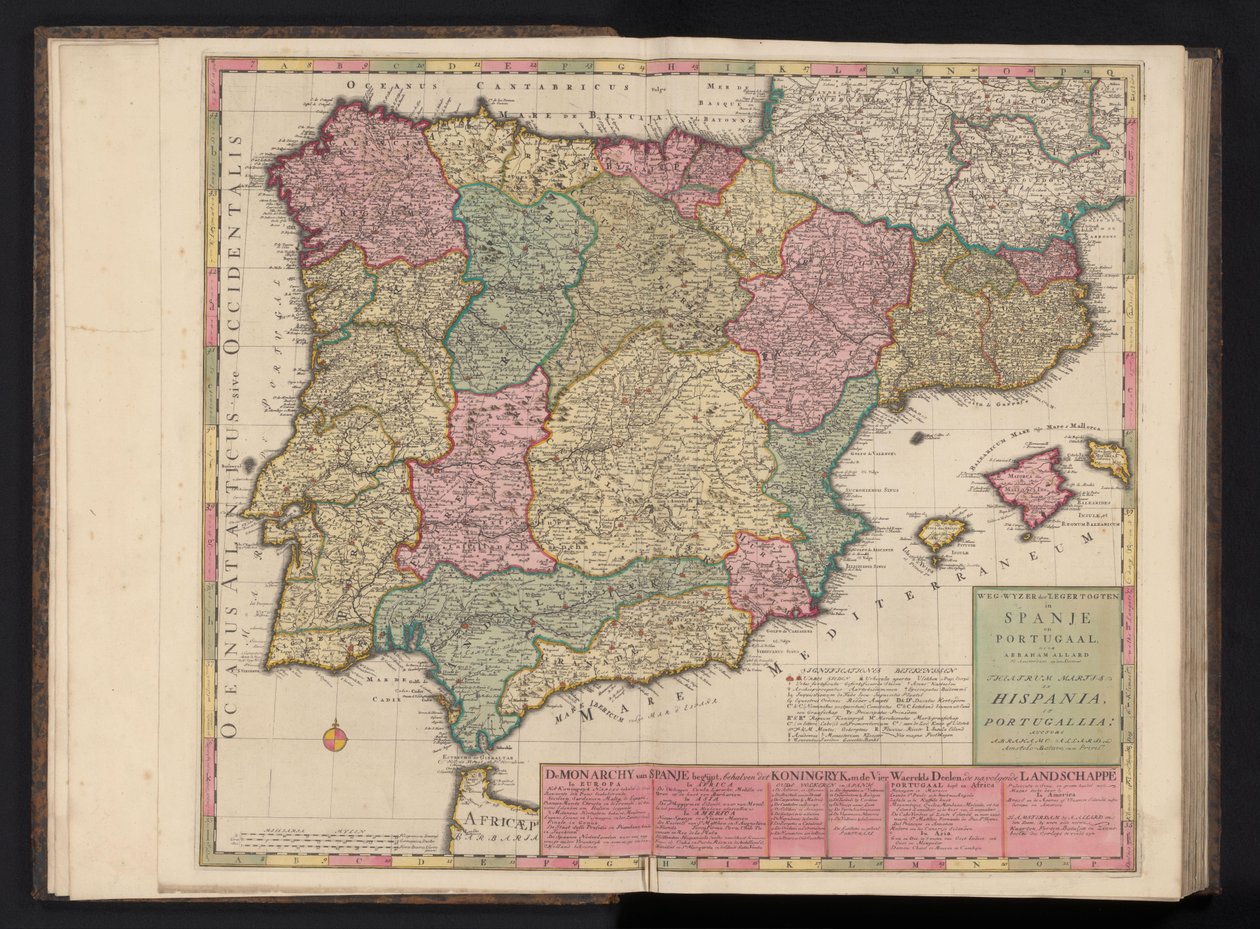 Map of Spain and Portugal by Abraham Allard
