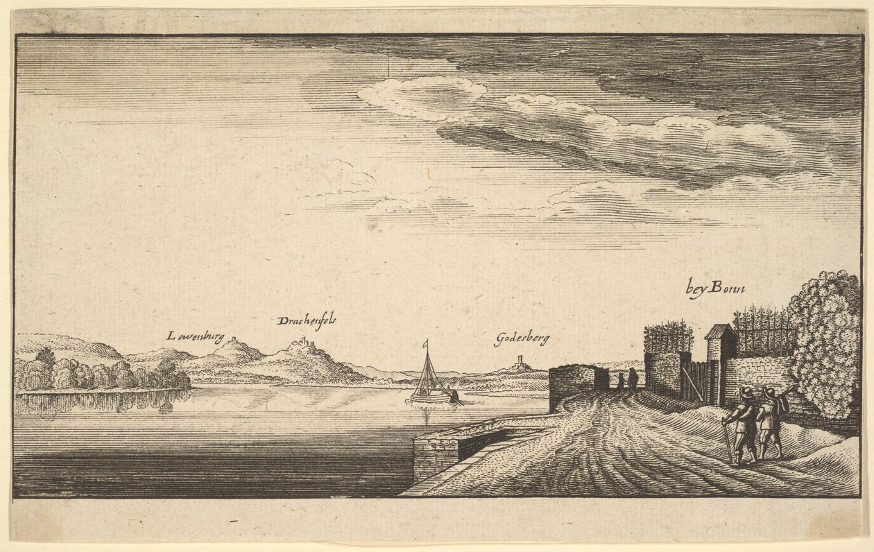 The Rhine near Bonn, copy, 1625-77 by Abraham Aubri