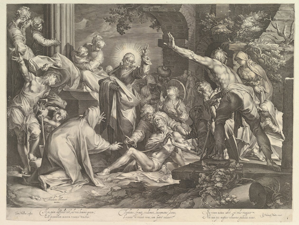 Raising of Lazarus by Abraham Bloemaert