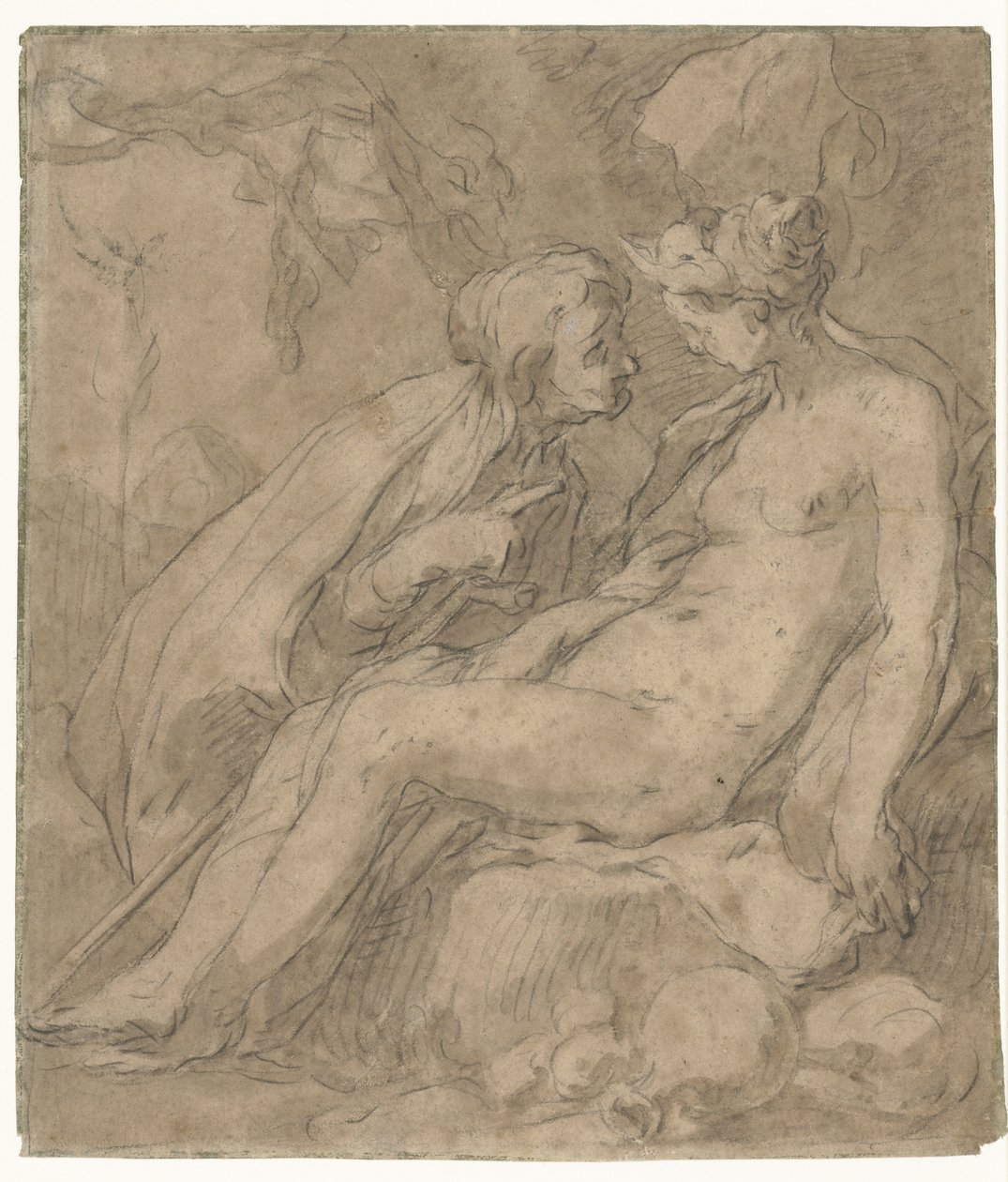 Vertumnus and Pomona (?) by Abraham Bloemaert