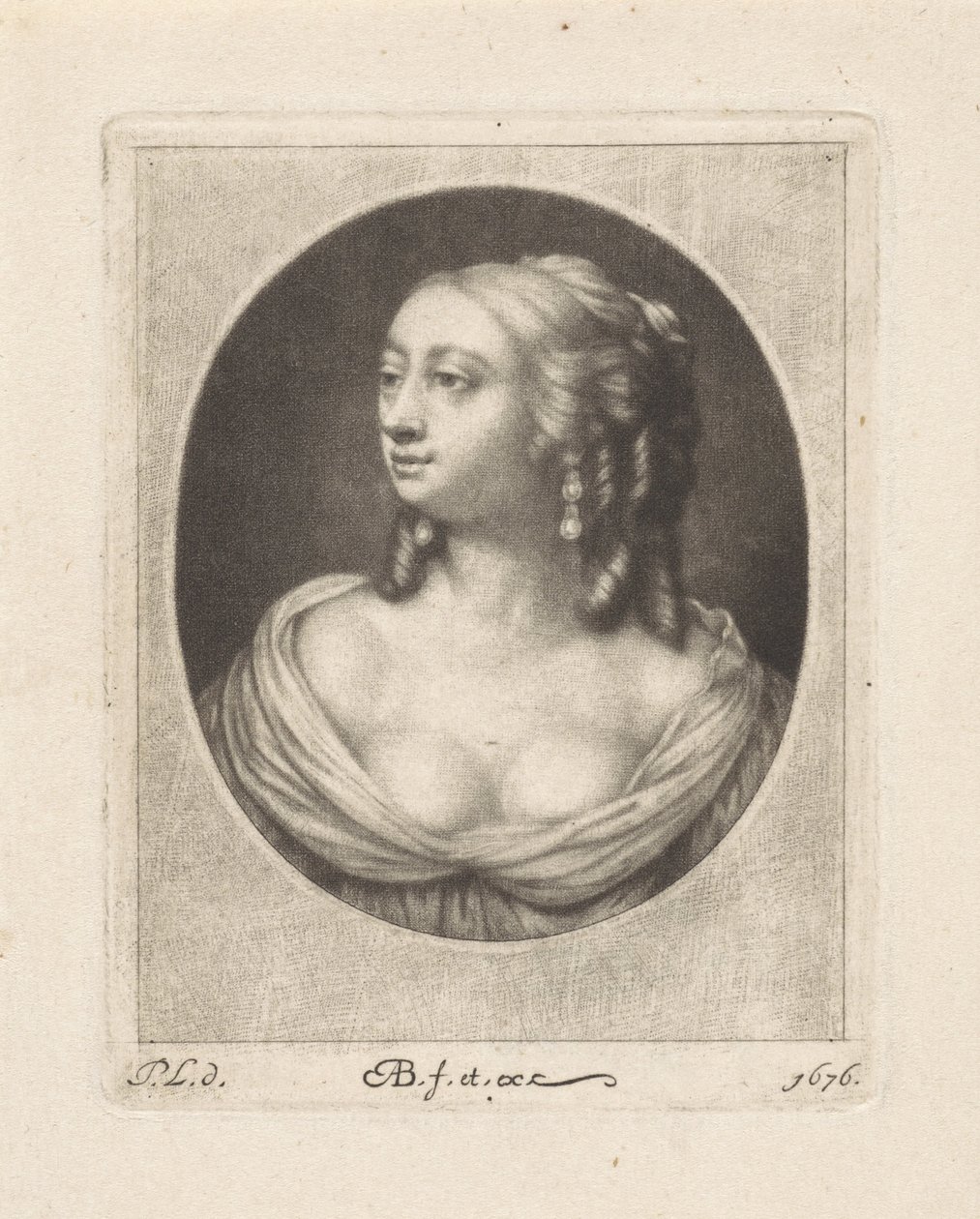 Bust of a Young Woman with a Half-Exposed Bosom by Abraham Bloteling