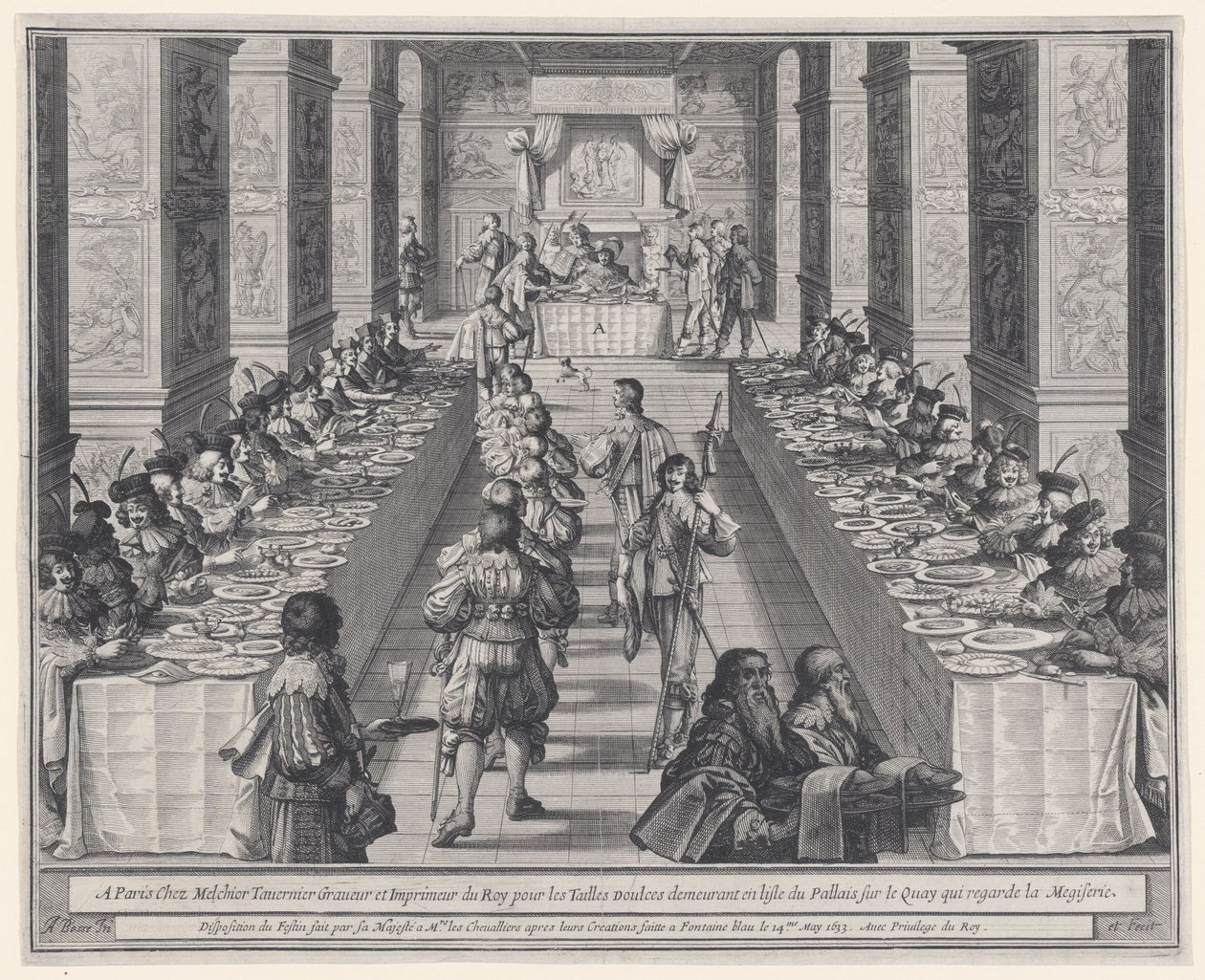 Arrangement of the Feast, from "The Order of the Holy Spirit" by Abraham Bosse