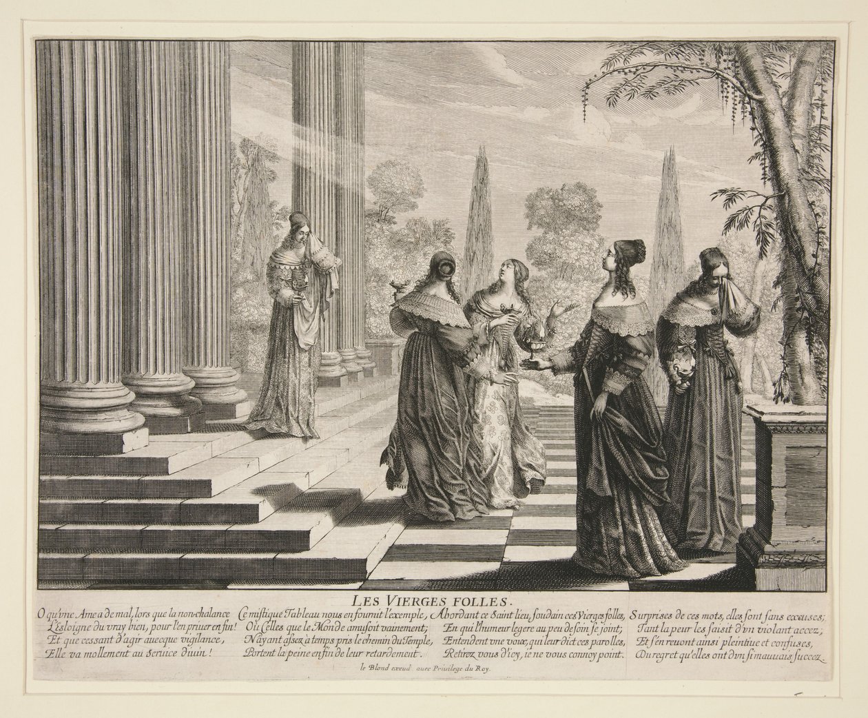 The Wise Virgins: The Foolish Virgins (6 of 7 prints in the series) by Abraham Bosse