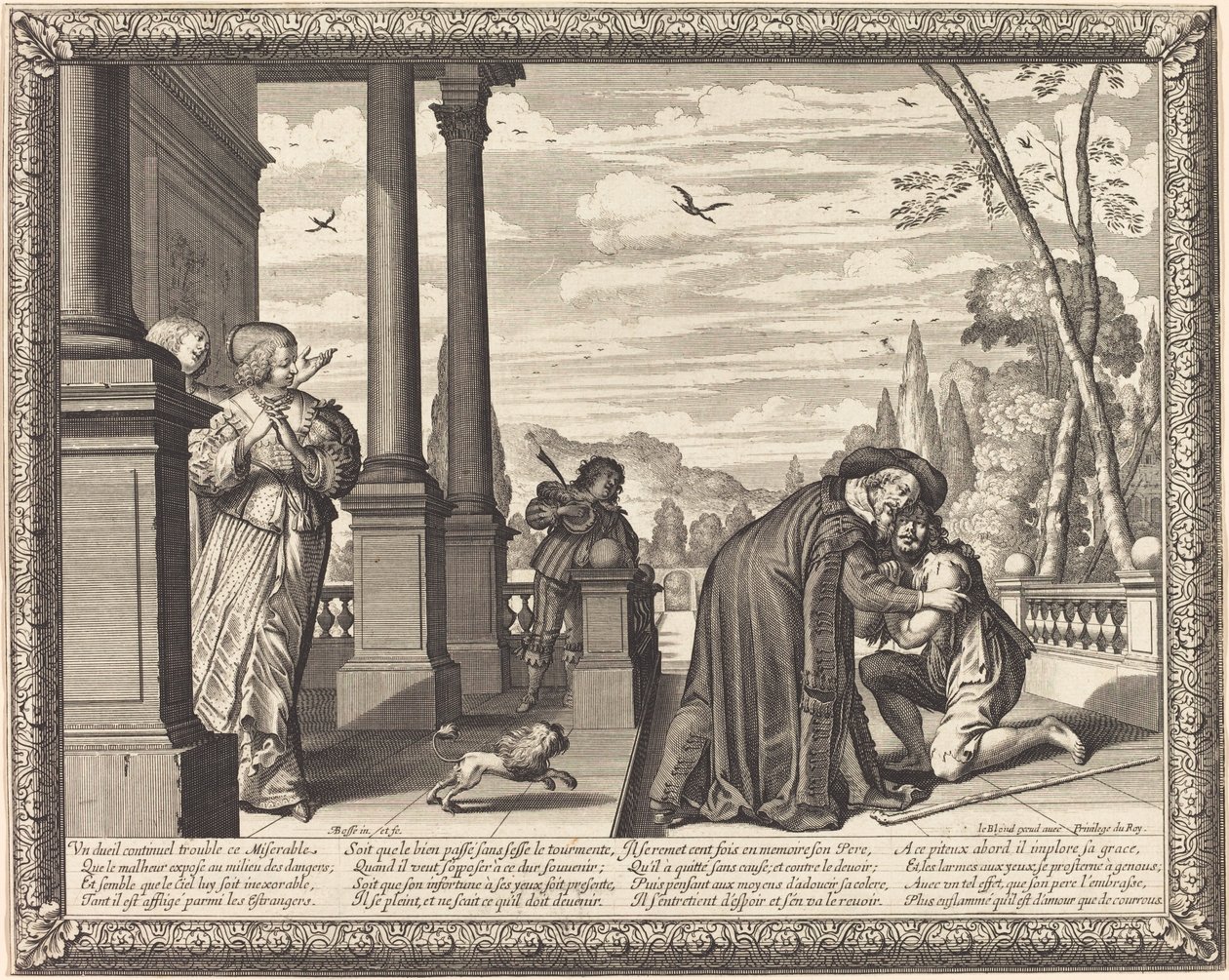 The Prodigal Son Received by his Father by Abraham Bosse
