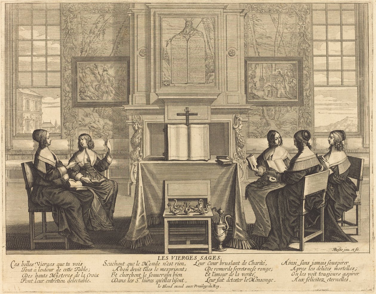 The Wise Virgins at Prayer by Abraham Bosse